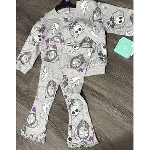 The Nightmare Before Christmas Valentines Day Sweatshirt/Legging Set Sz 12 Month